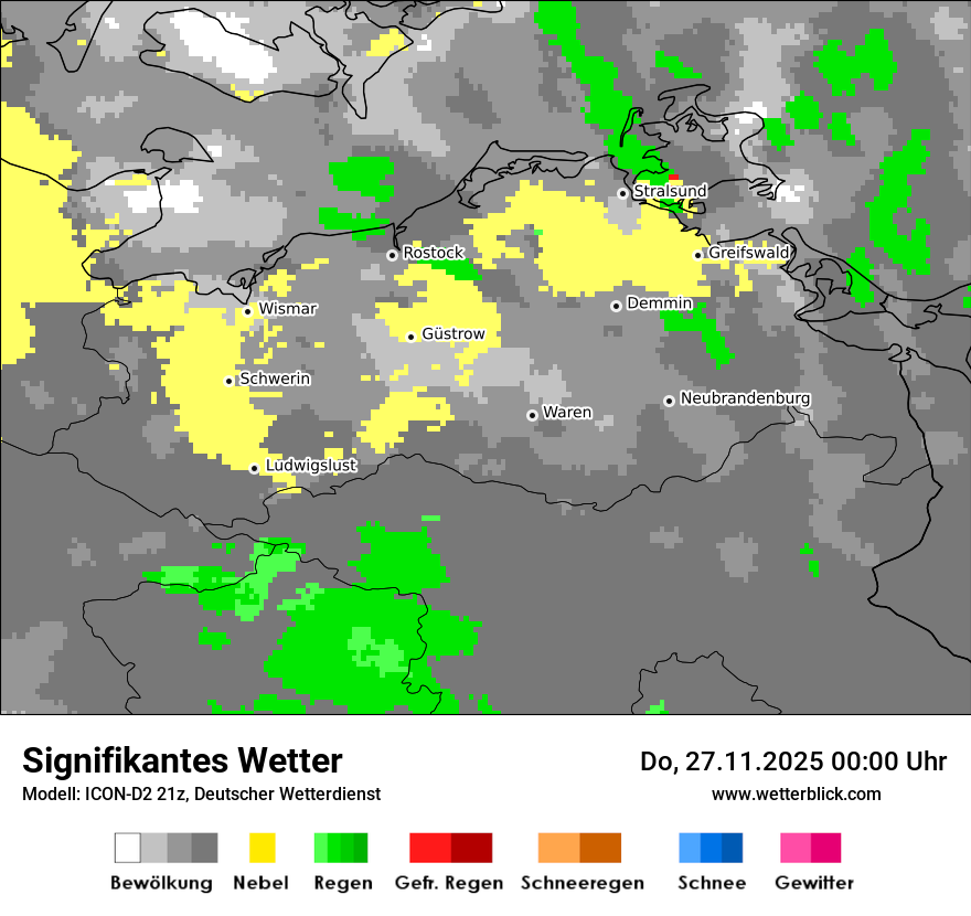 Modellkarten Signifikantes Wetter