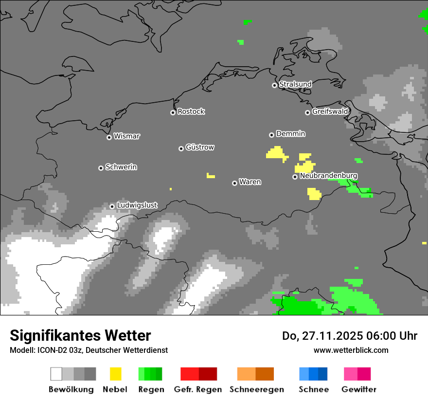 Modellkarten Signifikantes Wetter
