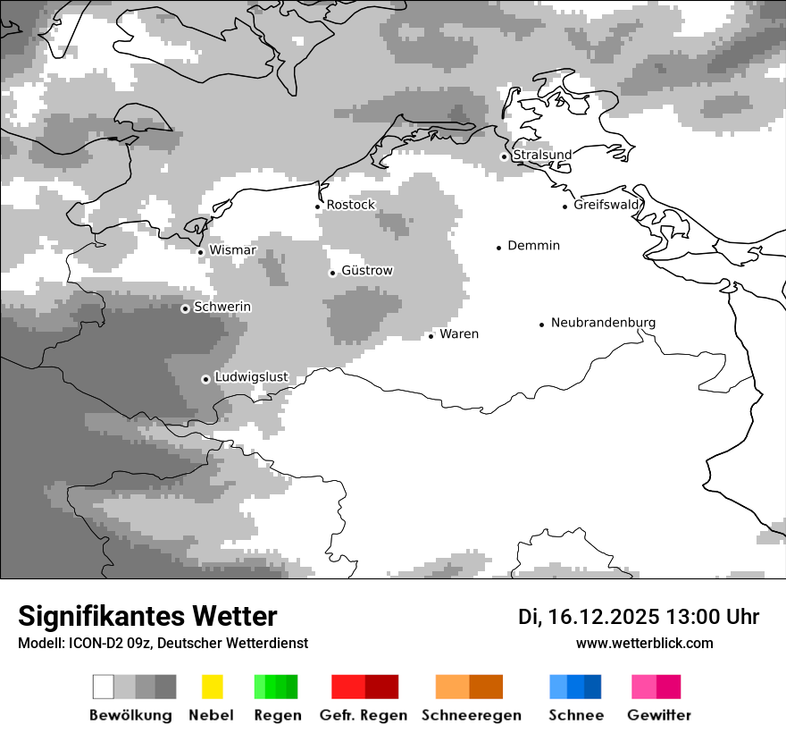 Modellkarten Signifikantes Wetter
