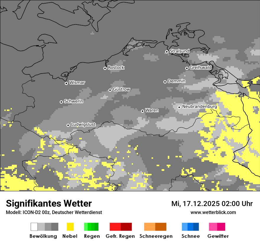 Modellkarten Signifikantes Wetter