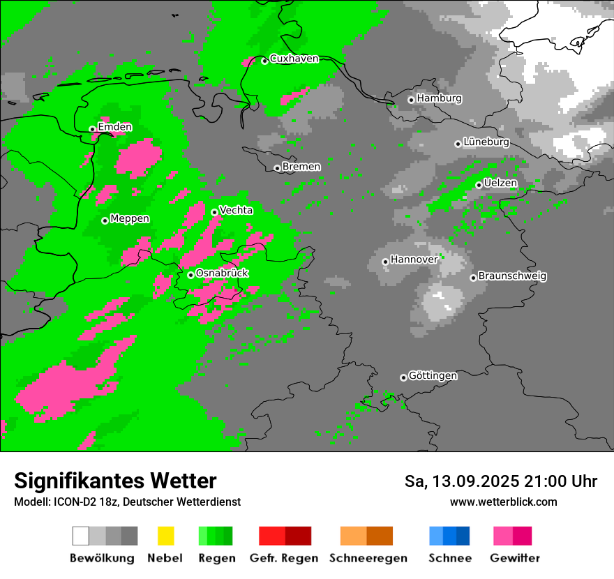 Modellkarten Signifikantes Wetter