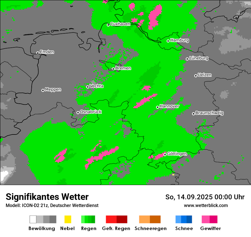 Modellkarten Signifikantes Wetter
