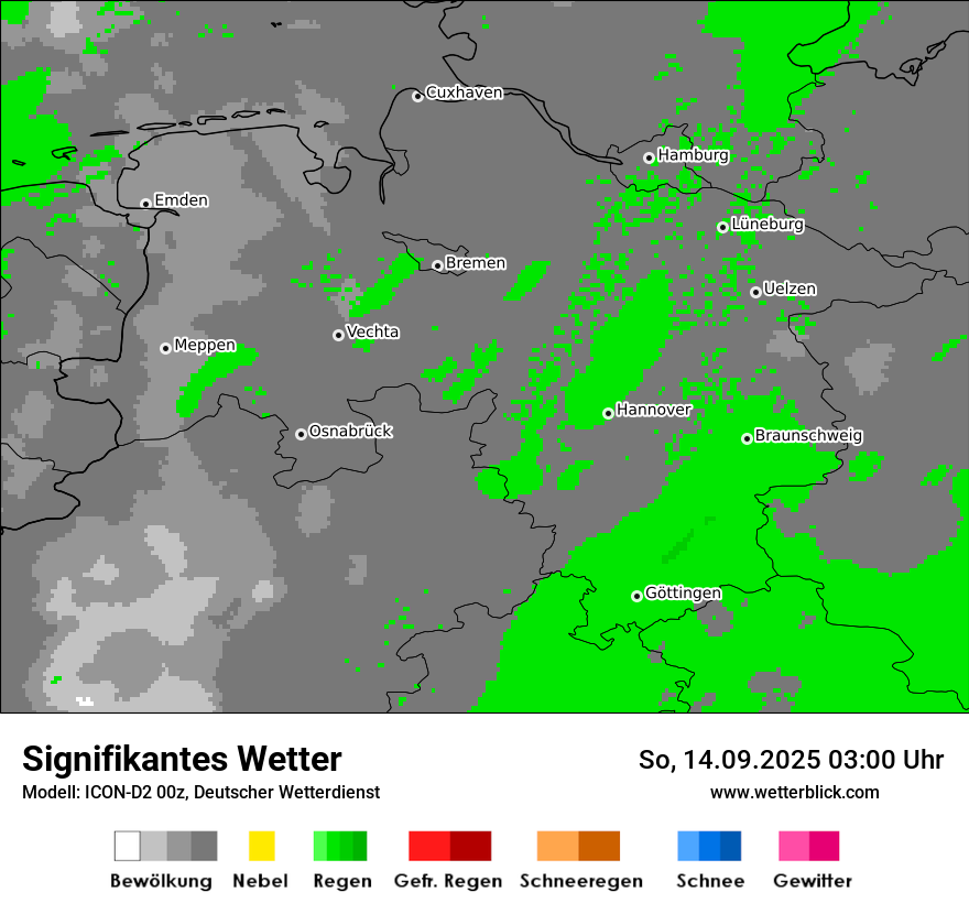 Modellkarten Signifikantes Wetter