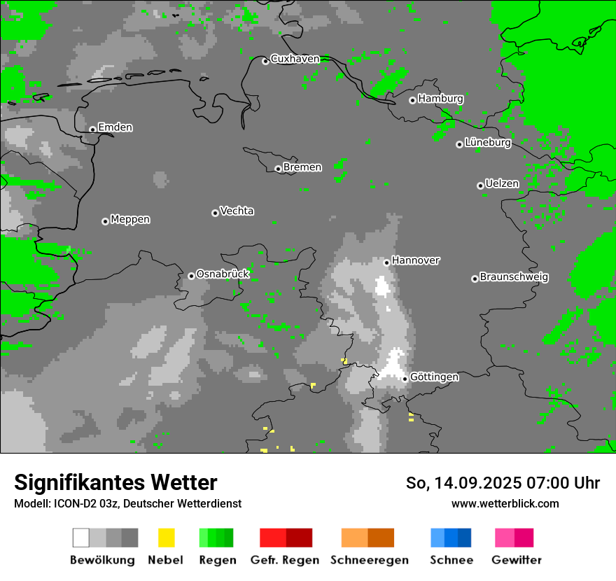 Modellkarten Signifikantes Wetter