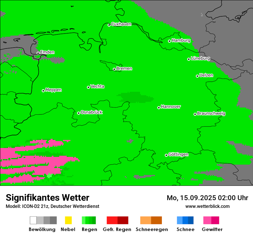 Modellkarten Signifikantes Wetter