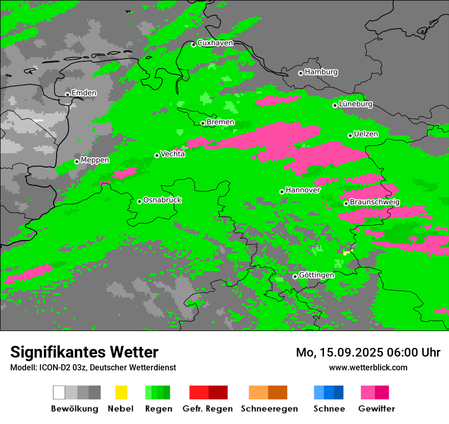 Modellkarten Signifikantes Wetter