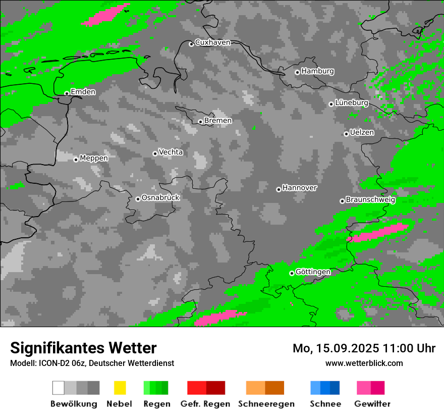 Modellkarten Signifikantes Wetter