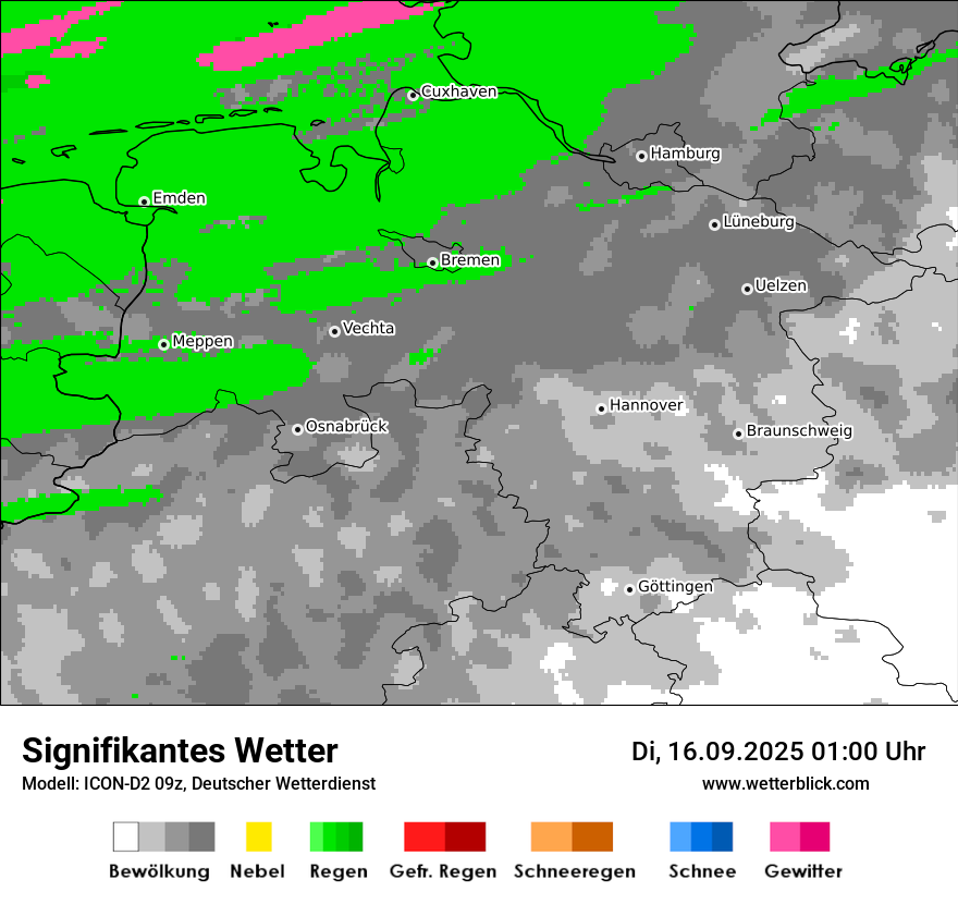 Modellkarten Signifikantes Wetter