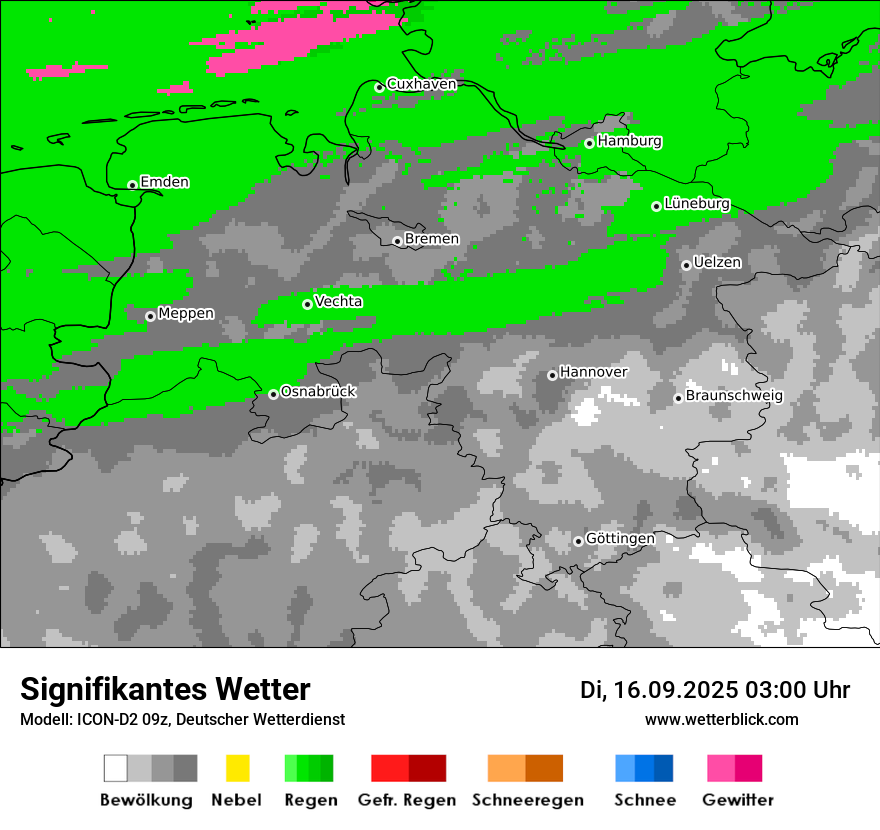 Modellkarten Signifikantes Wetter