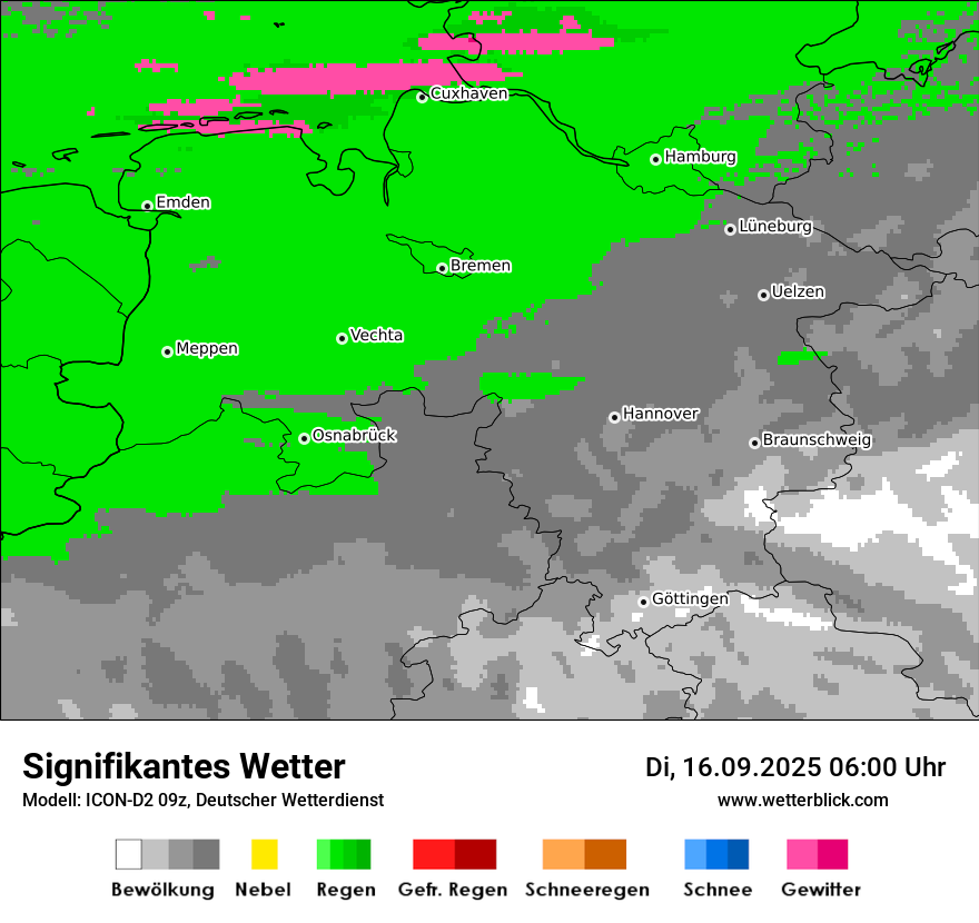 Modellkarten Signifikantes Wetter