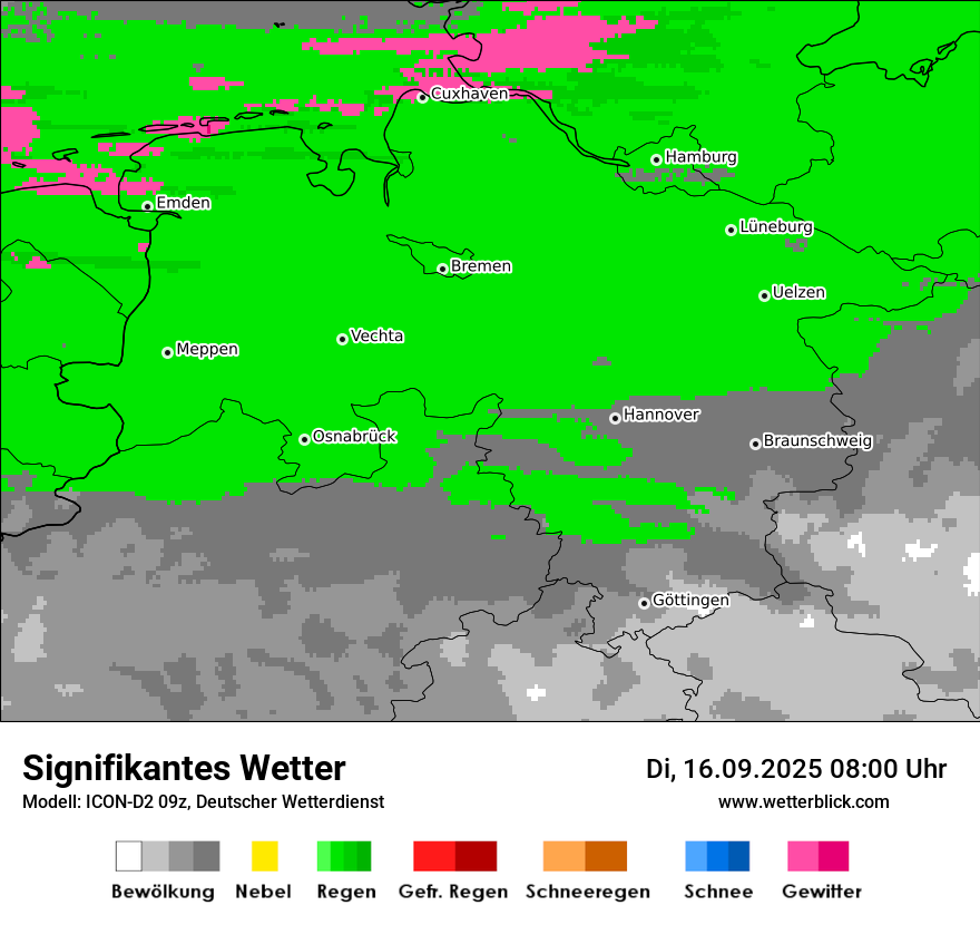 Modellkarten Signifikantes Wetter