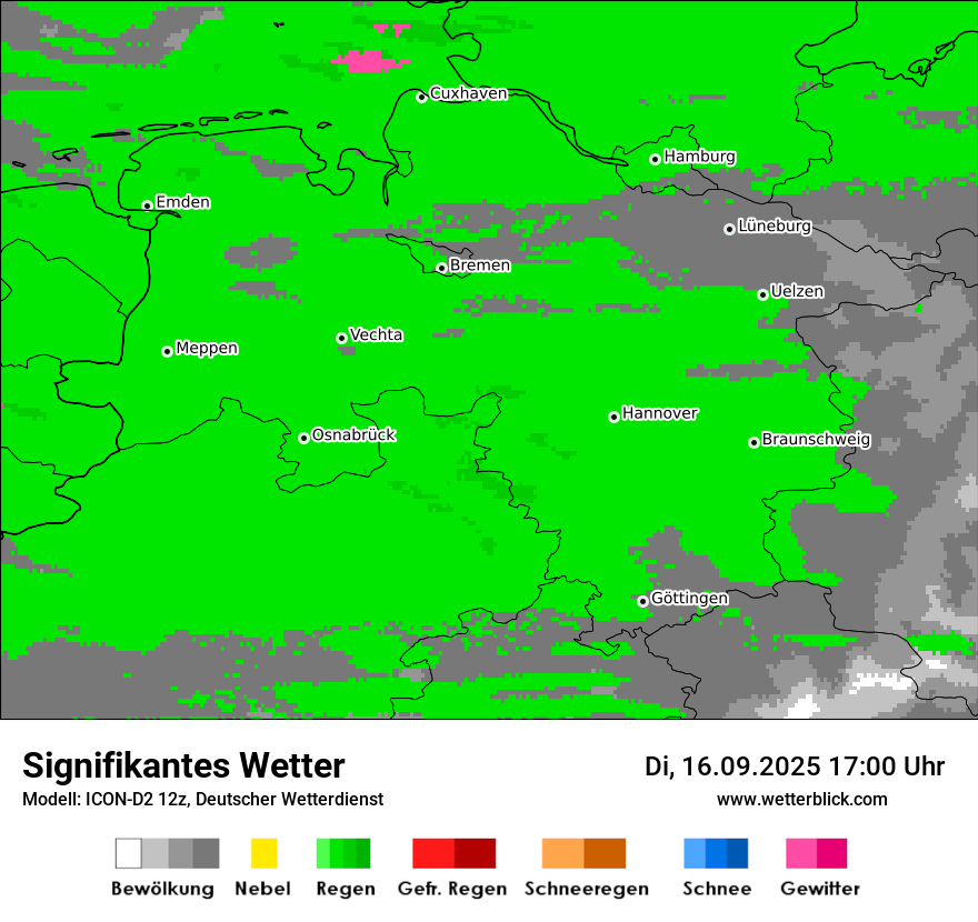 Modellkarten Signifikantes Wetter