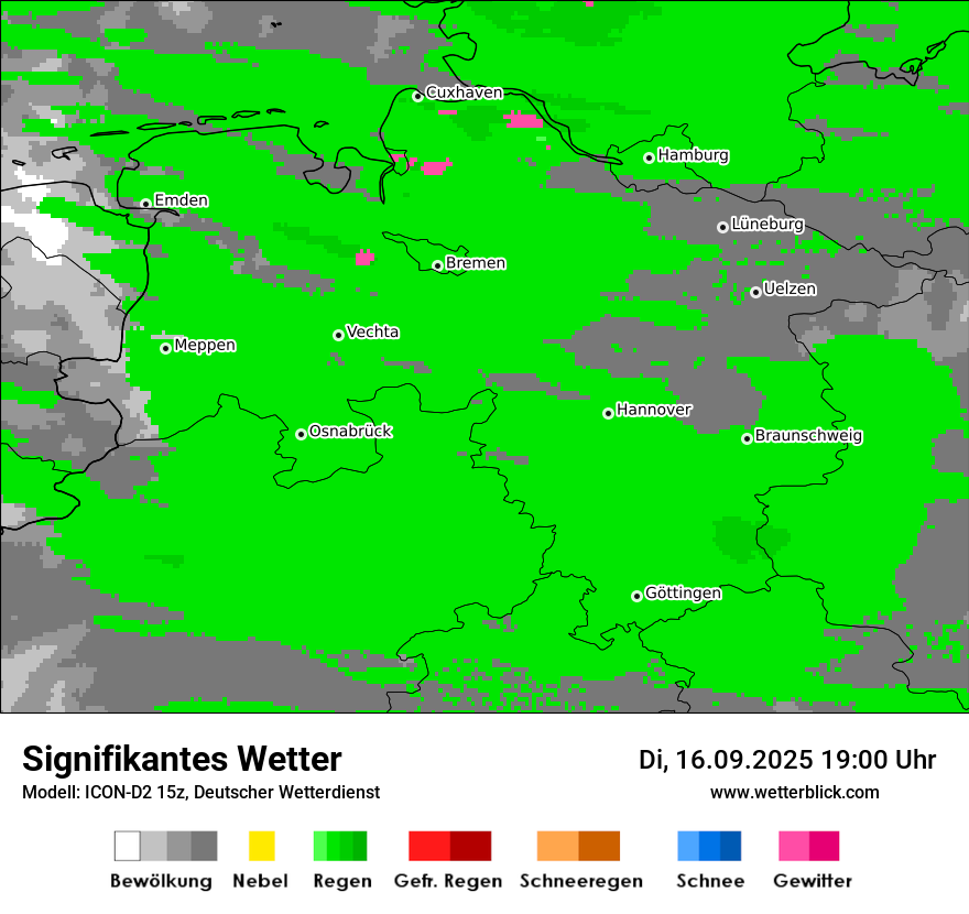 Modellkarten Signifikantes Wetter
