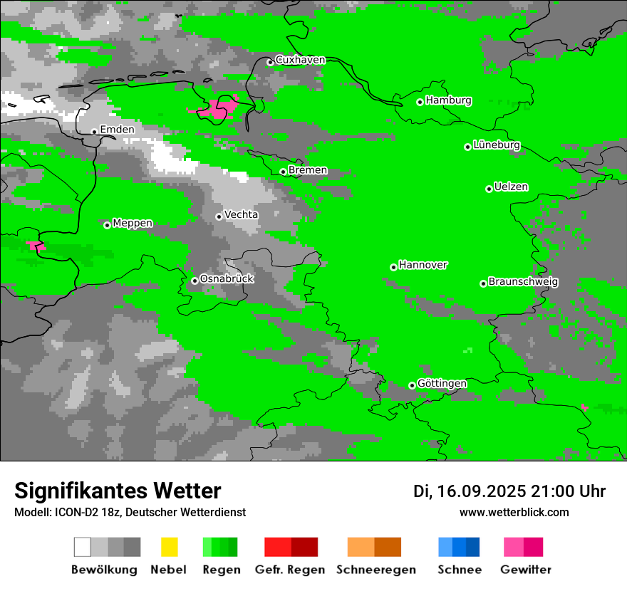 Modellkarten Signifikantes Wetter