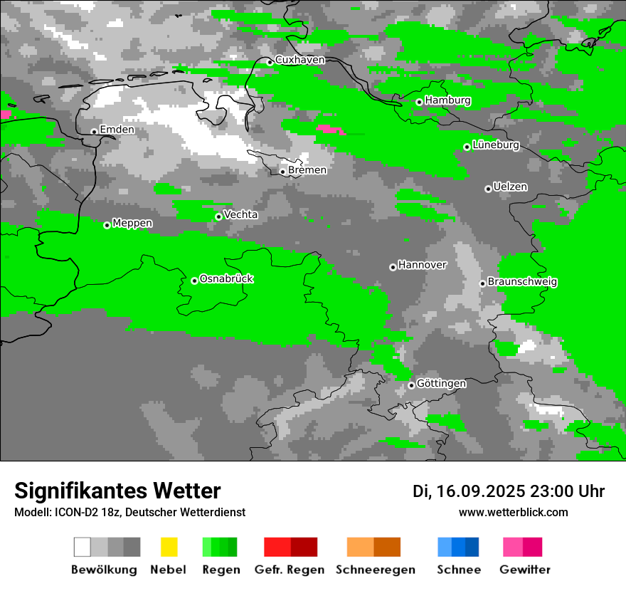Modellkarten Signifikantes Wetter