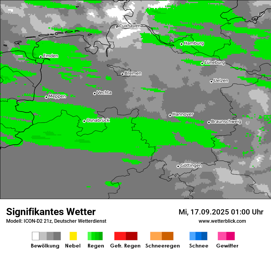 Modellkarten Signifikantes Wetter