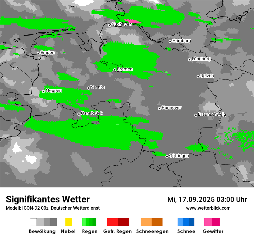 Modellkarten Signifikantes Wetter