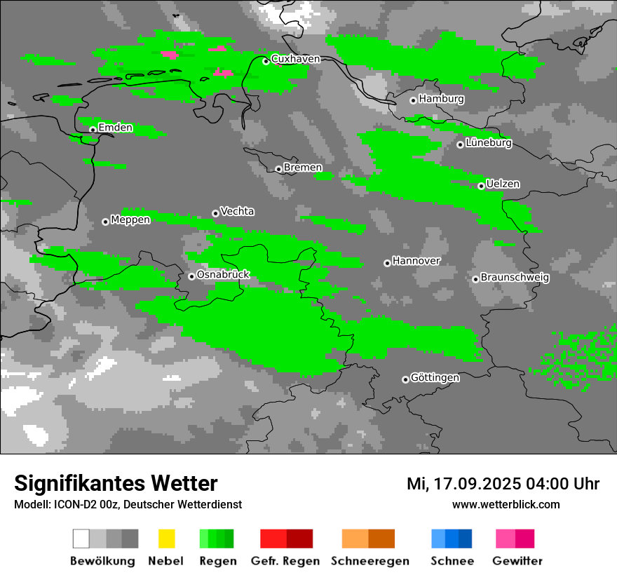Modellkarten Signifikantes Wetter
