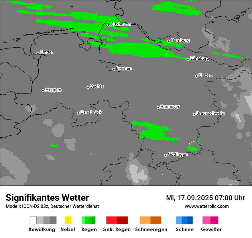 Modellkarten Signifikantes Wetter