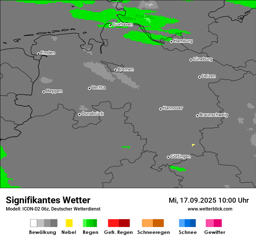 Modellkarten Signifikantes Wetter