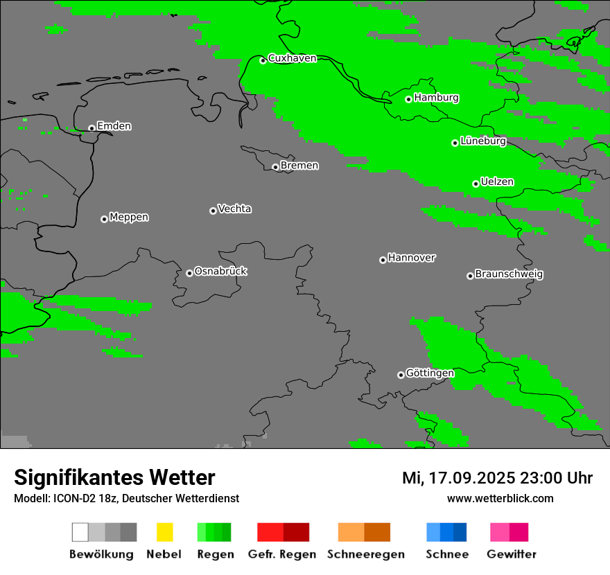 Modellkarten Signifikantes Wetter