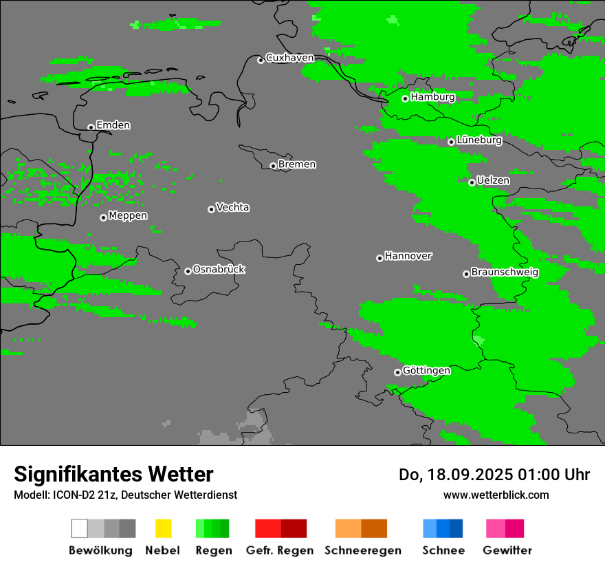 Modellkarten Signifikantes Wetter