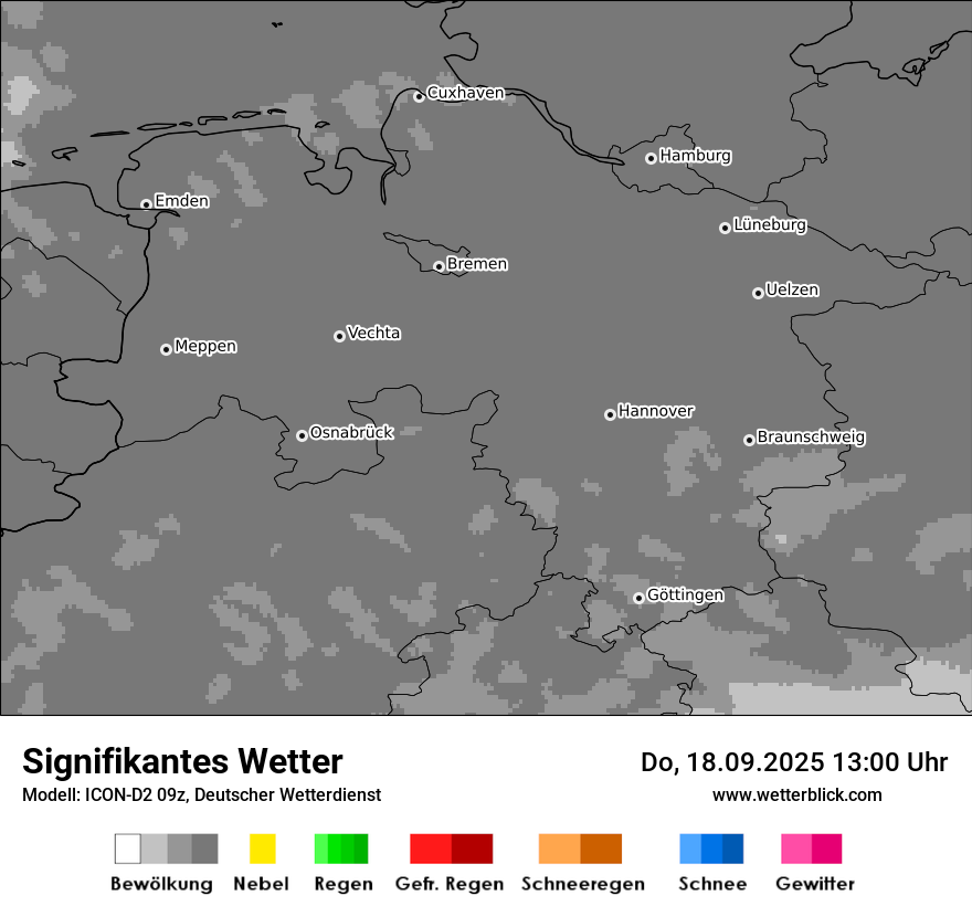 Modellkarten Signifikantes Wetter