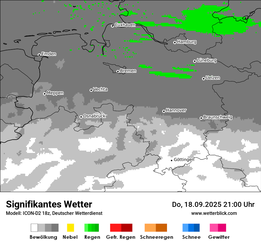 Modellkarten Signifikantes Wetter
