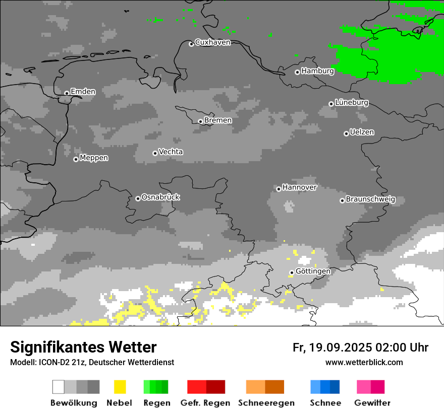 Modellkarten Signifikantes Wetter