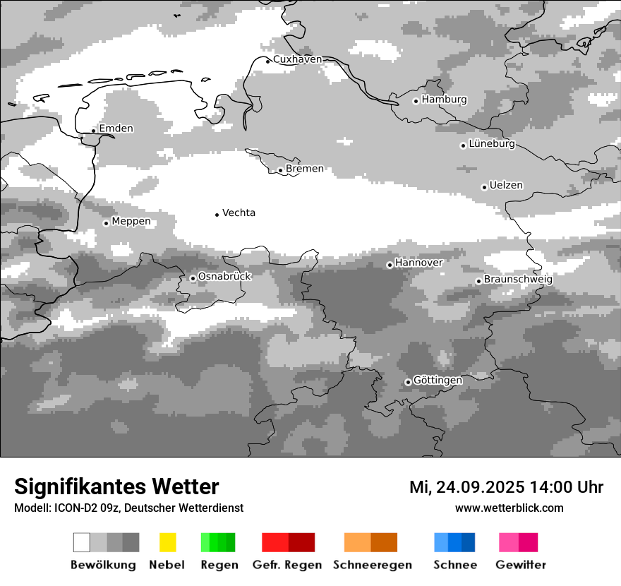 Modellkarten Signifikantes Wetter