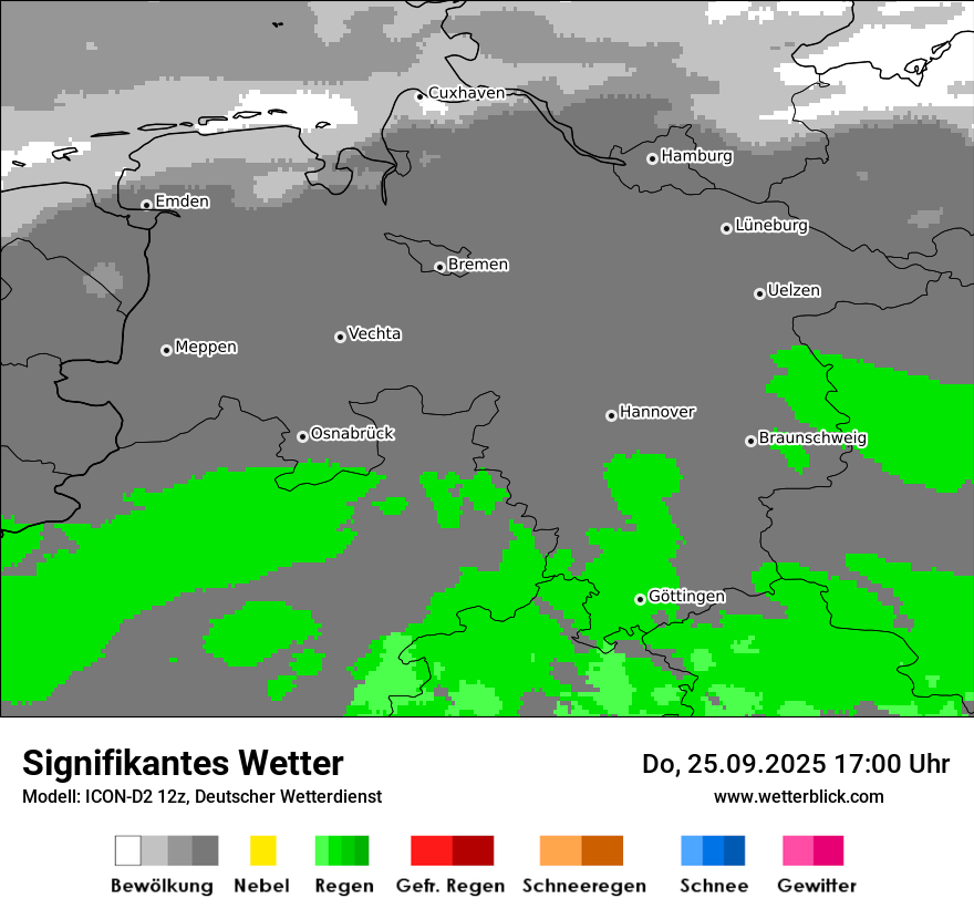 Modellkarten Signifikantes Wetter