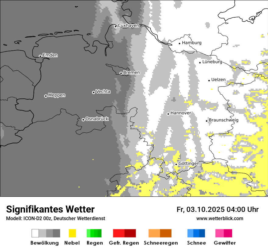 Modellkarten Signifikantes Wetter