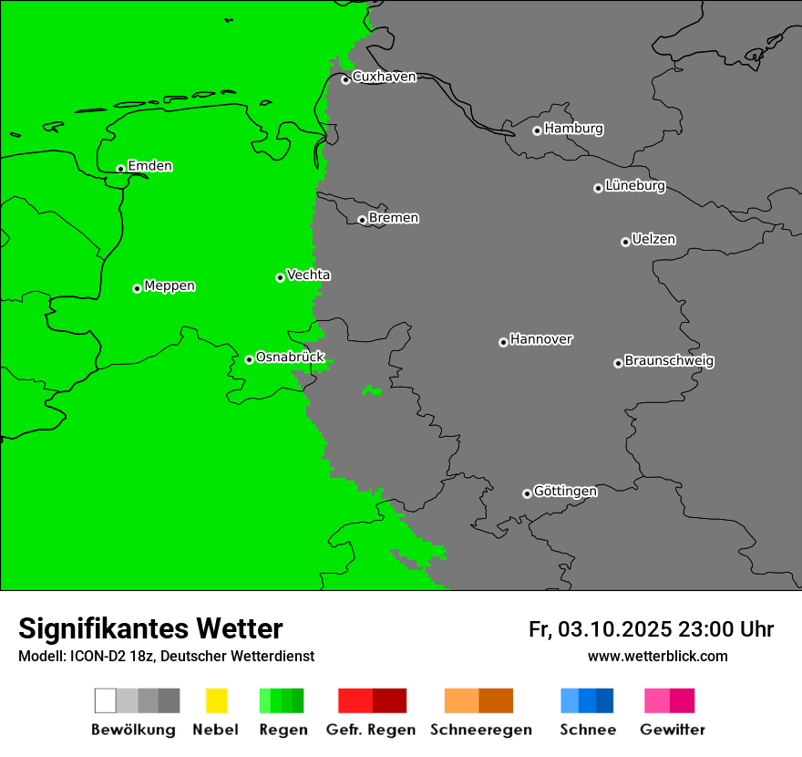 Modellkarten Signifikantes Wetter