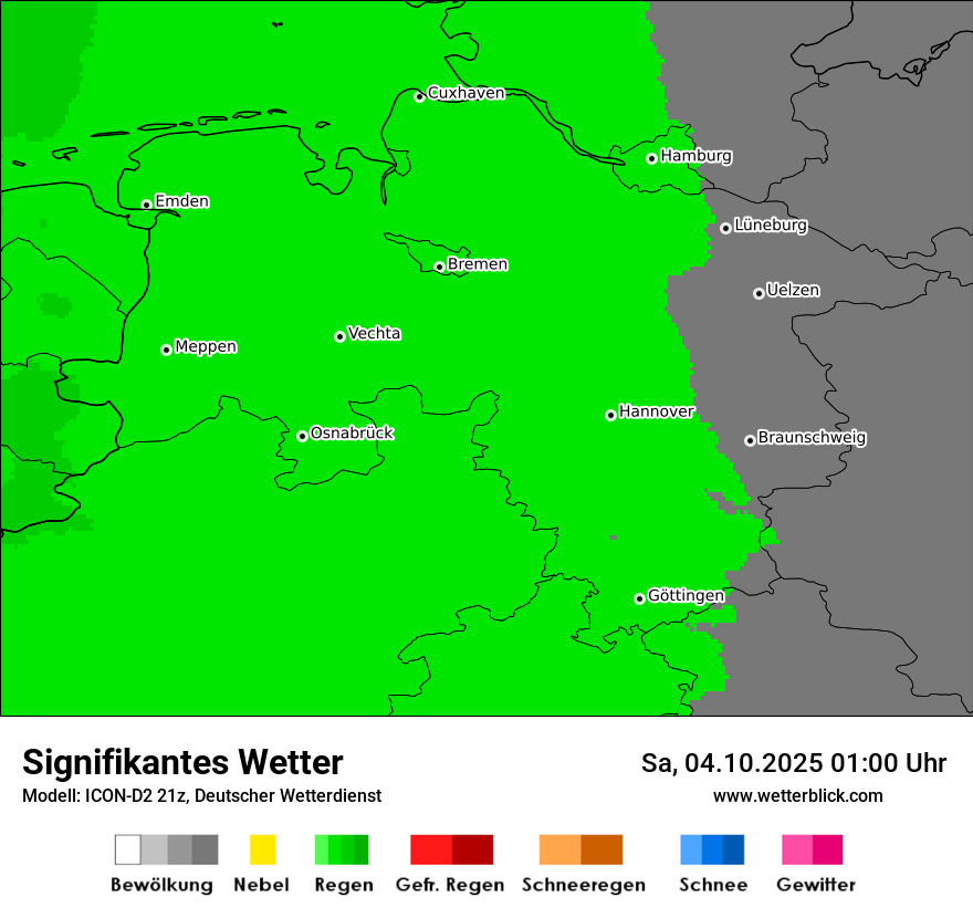 Modellkarten Signifikantes Wetter
