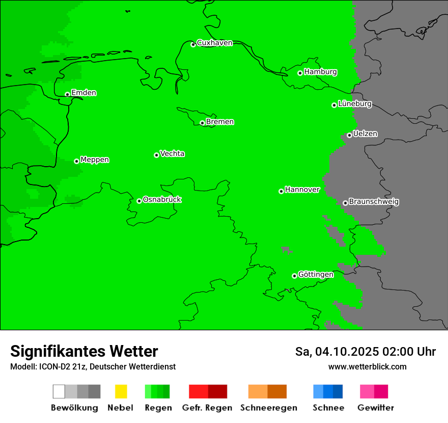 Modellkarten Signifikantes Wetter