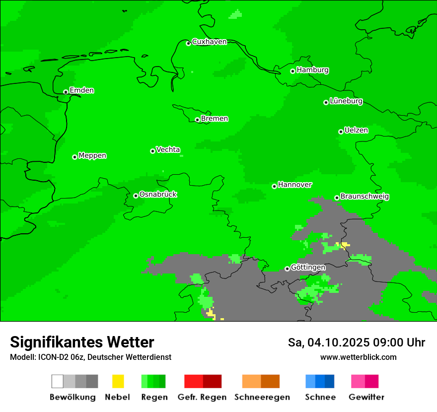 Modellkarten Signifikantes Wetter