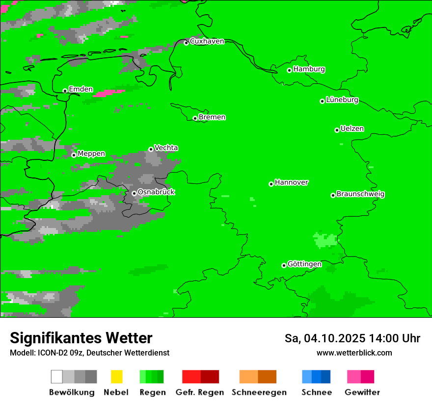 Modellkarten Signifikantes Wetter