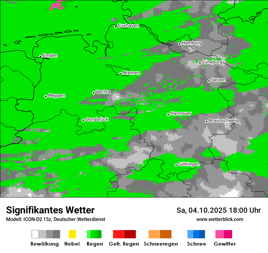 Modellkarten Signifikantes Wetter