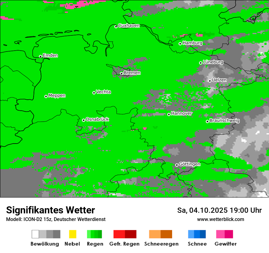 Modellkarten Signifikantes Wetter