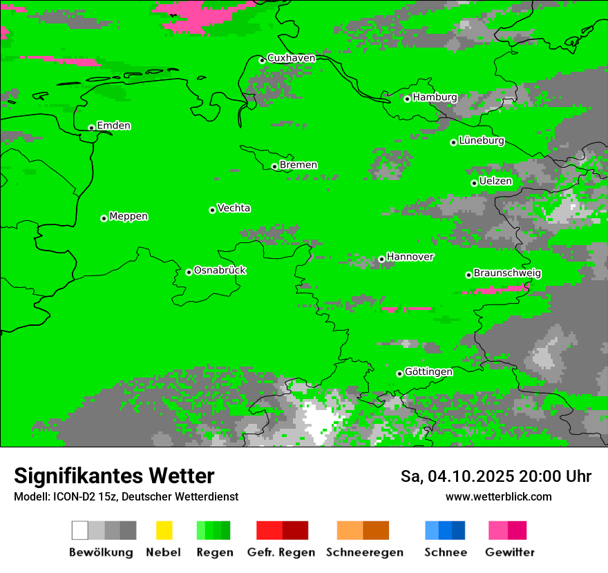 Modellkarten Signifikantes Wetter