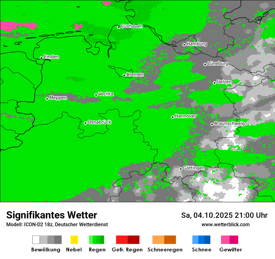 Modellkarten Signifikantes Wetter