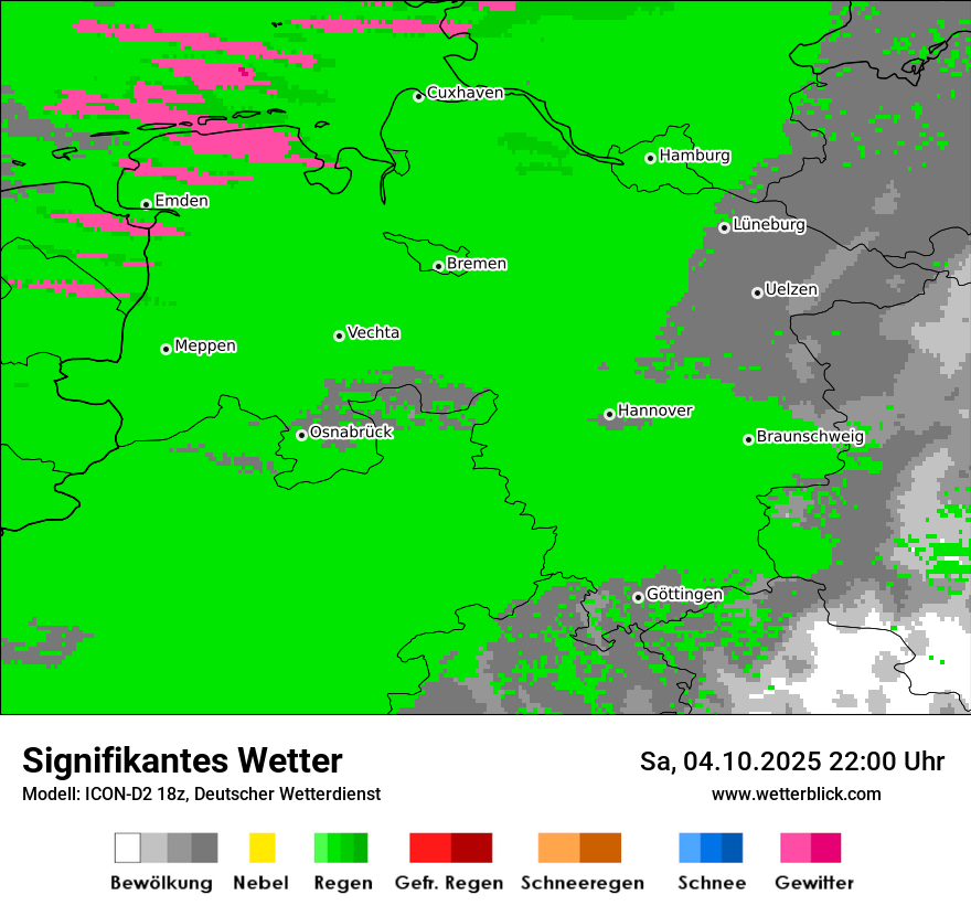 Modellkarten Signifikantes Wetter