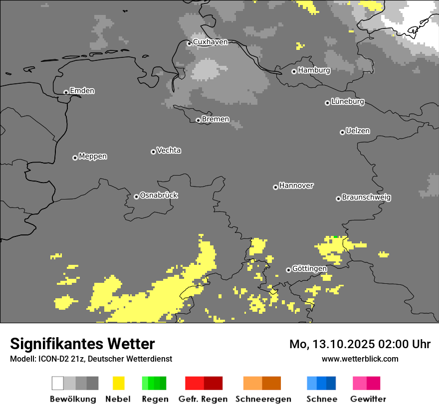 Modellkarten Signifikantes Wetter