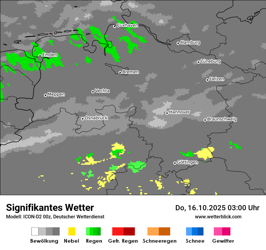 Modellkarten Signifikantes Wetter
