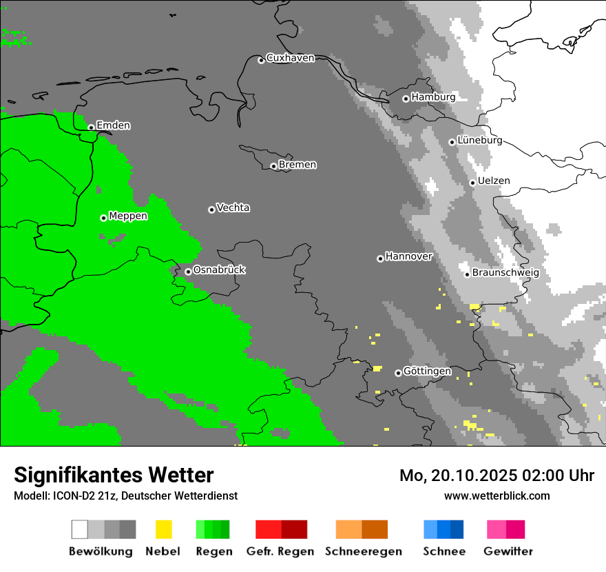 Modellkarten Signifikantes Wetter