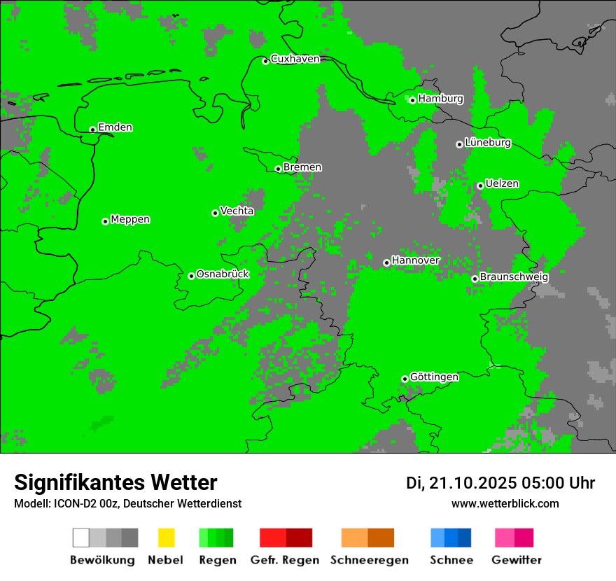 Modellkarten Signifikantes Wetter