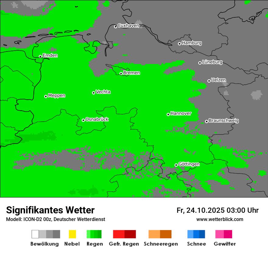Modellkarten Signifikantes Wetter