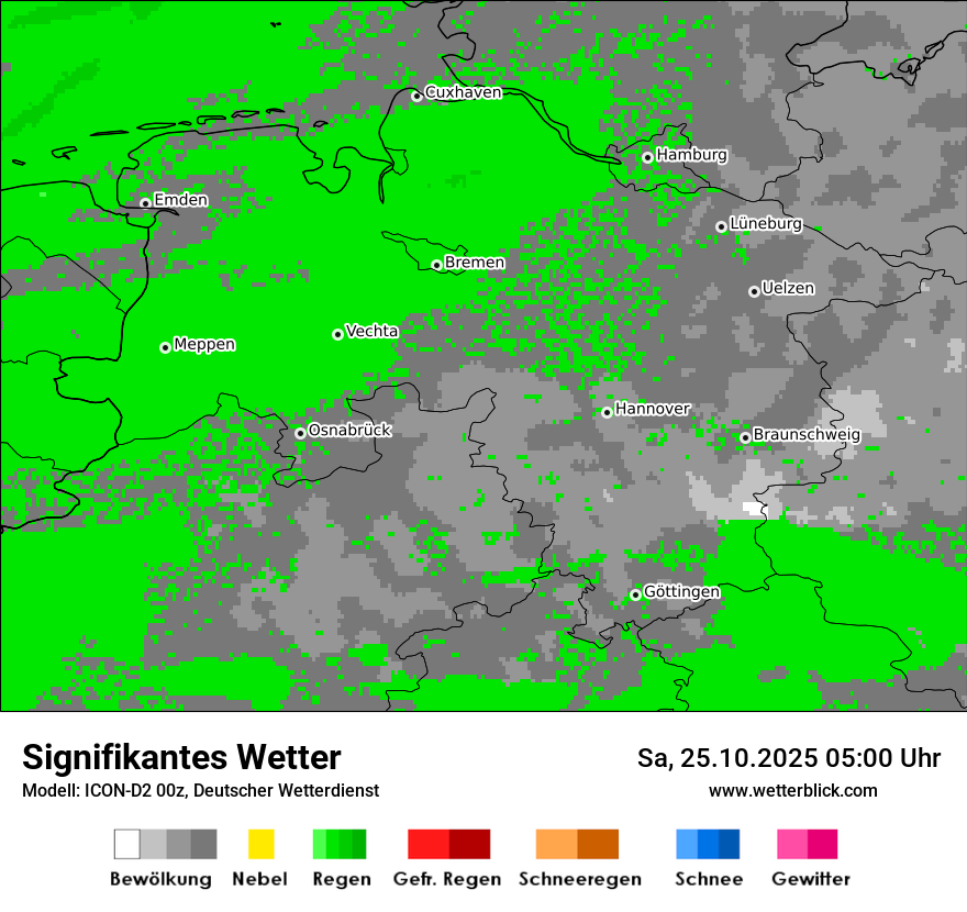 Modellkarten Signifikantes Wetter