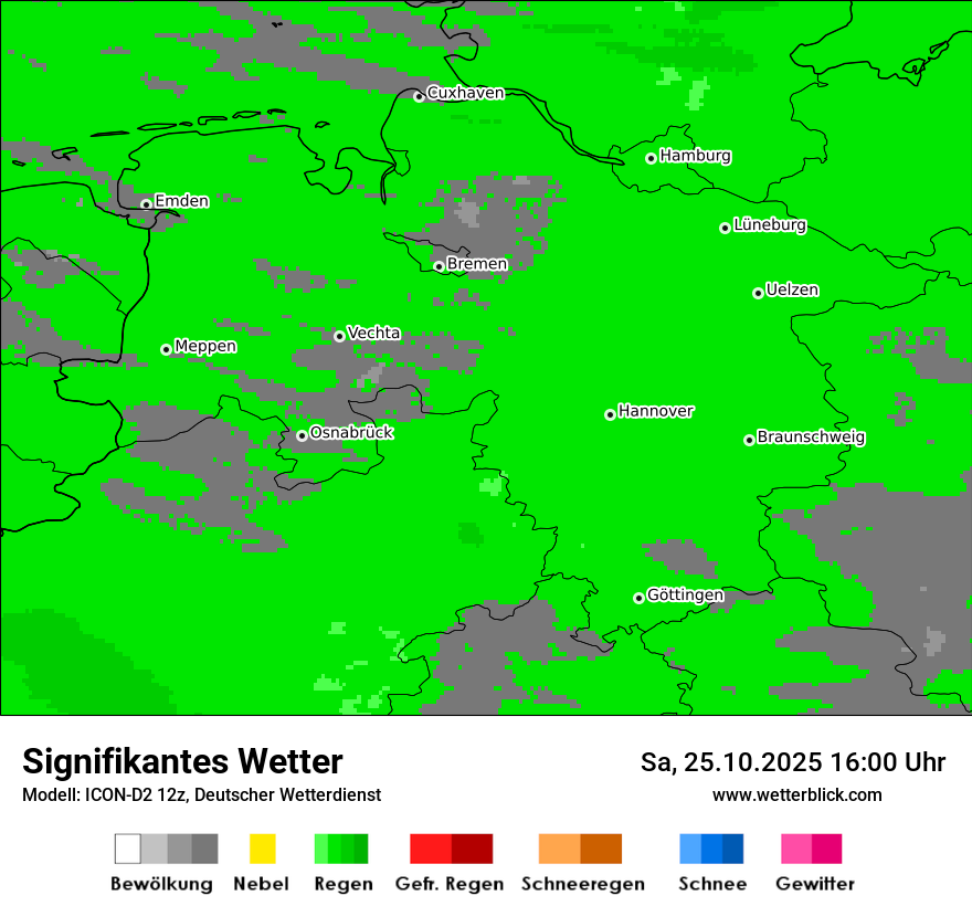 Modellkarten Signifikantes Wetter