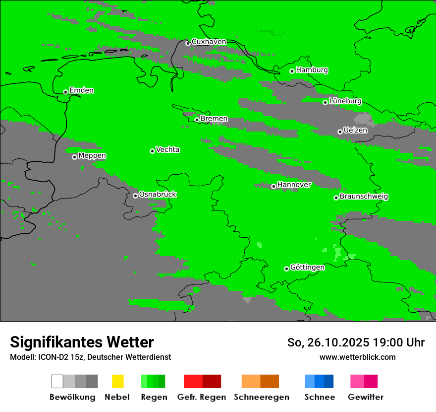 Modellkarten Signifikantes Wetter